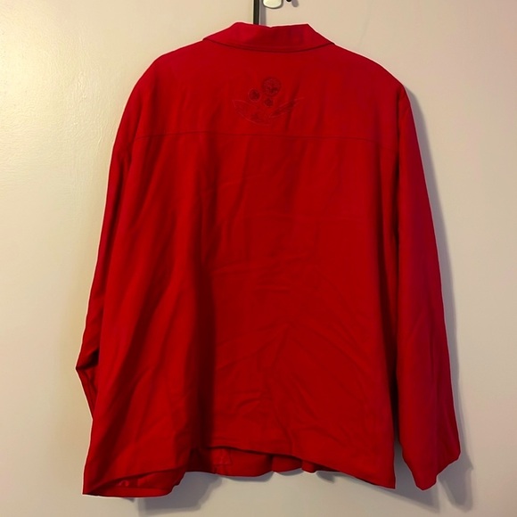 Great Cavalier by St. Paul pink Silk Embroidered Blazer Jacket size 2X Vintage - Picture 11 of 16